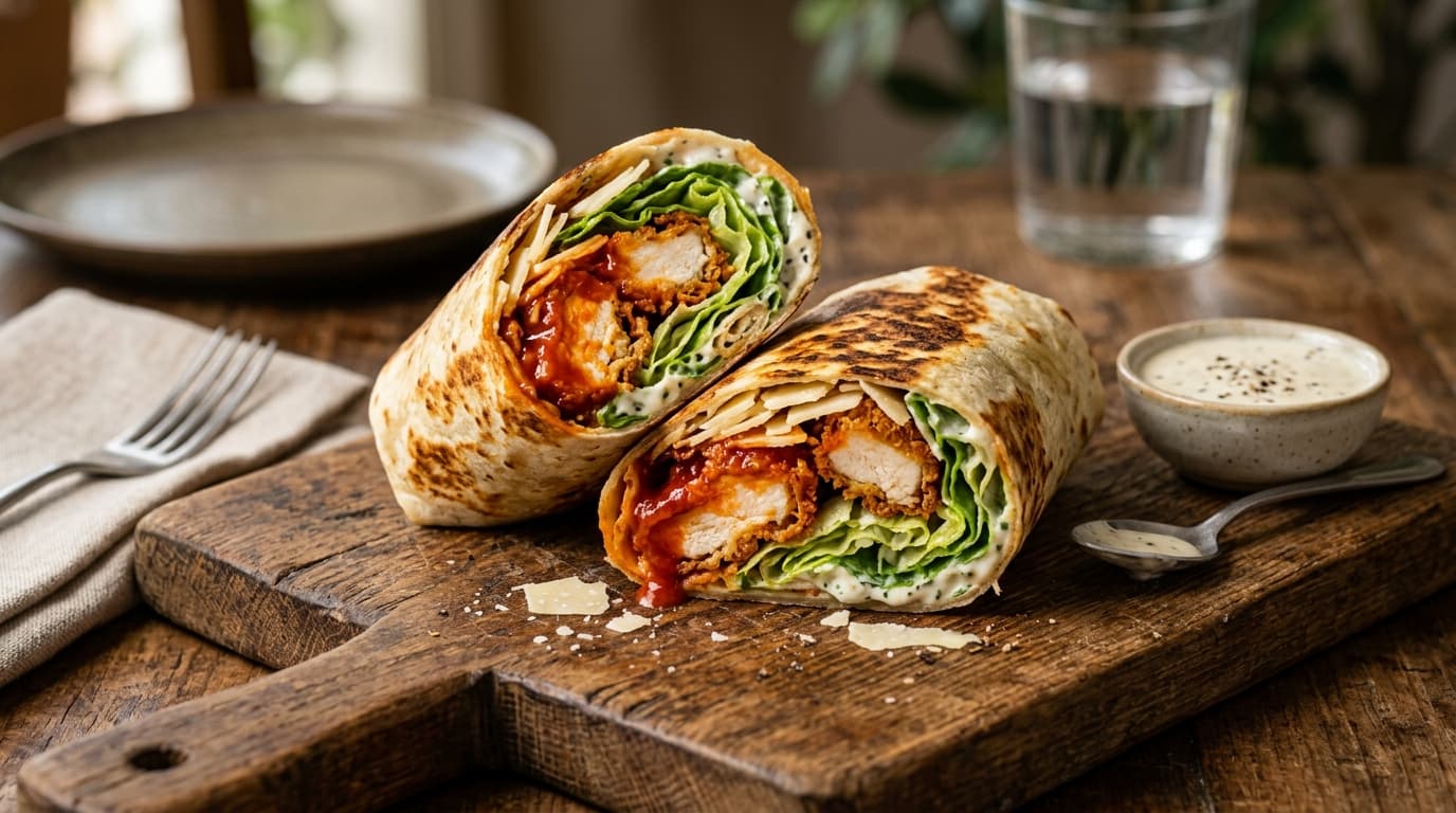 Buffalo Chicken Caesar Wrap