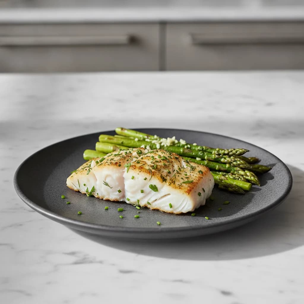 15 Minute Lemon Herb Cod and Garlic Asparagus Simple Prep