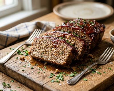 Classic Homemade Meatloaf with Sweet Tangy Glaze