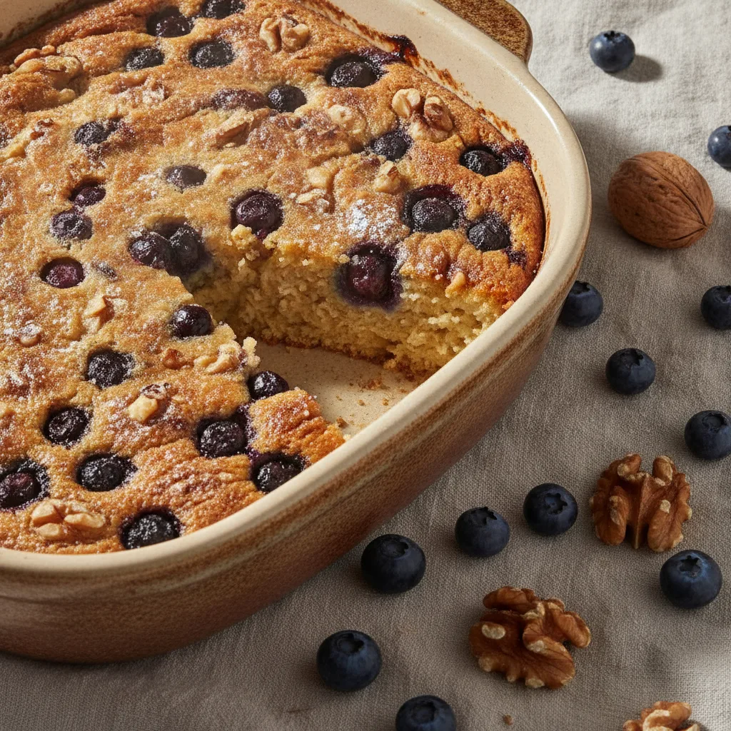Brain Boosting Blueberry Walnut Bake for Mental Clarity