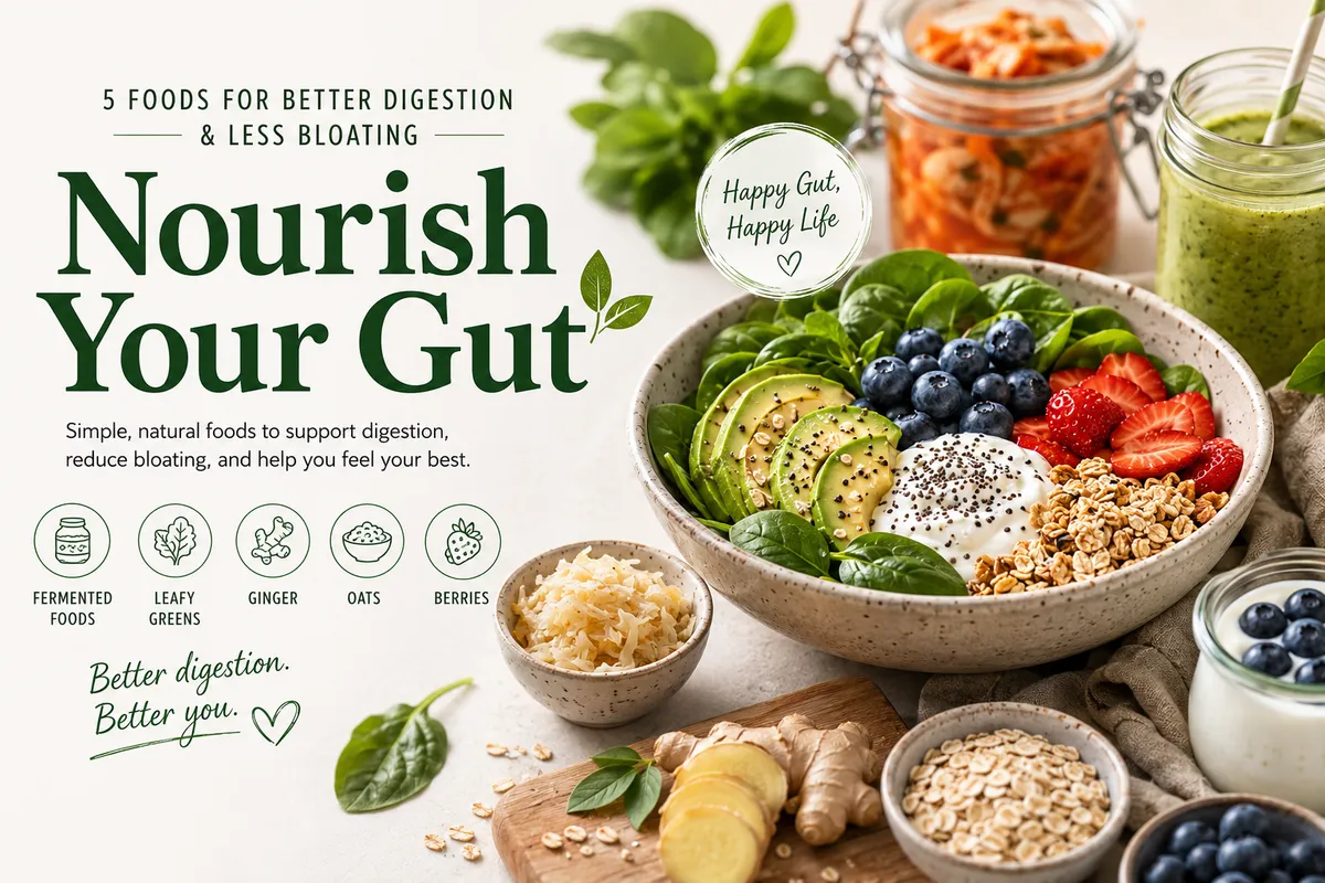 Nourish Your Gut: 5 Foods for Better Digestion & Less Bloating