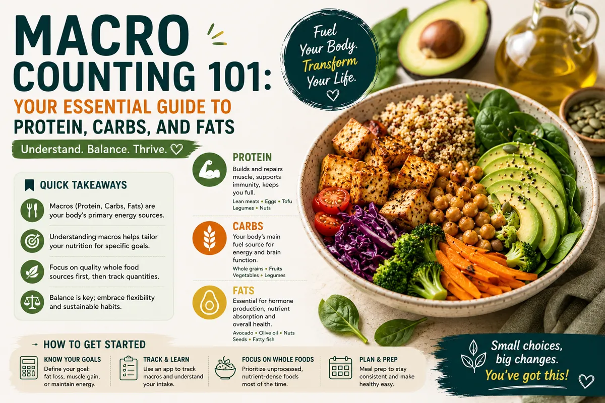Macro Counting 101: The Complete Beginner's Guide to Protein, Carbs & Fats